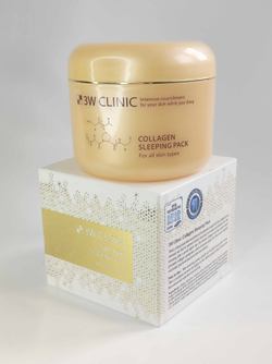 Ночная маска для лица с коллагеном 3W CLINIC COLLAGEN SLEEPING PACK, 100 мл