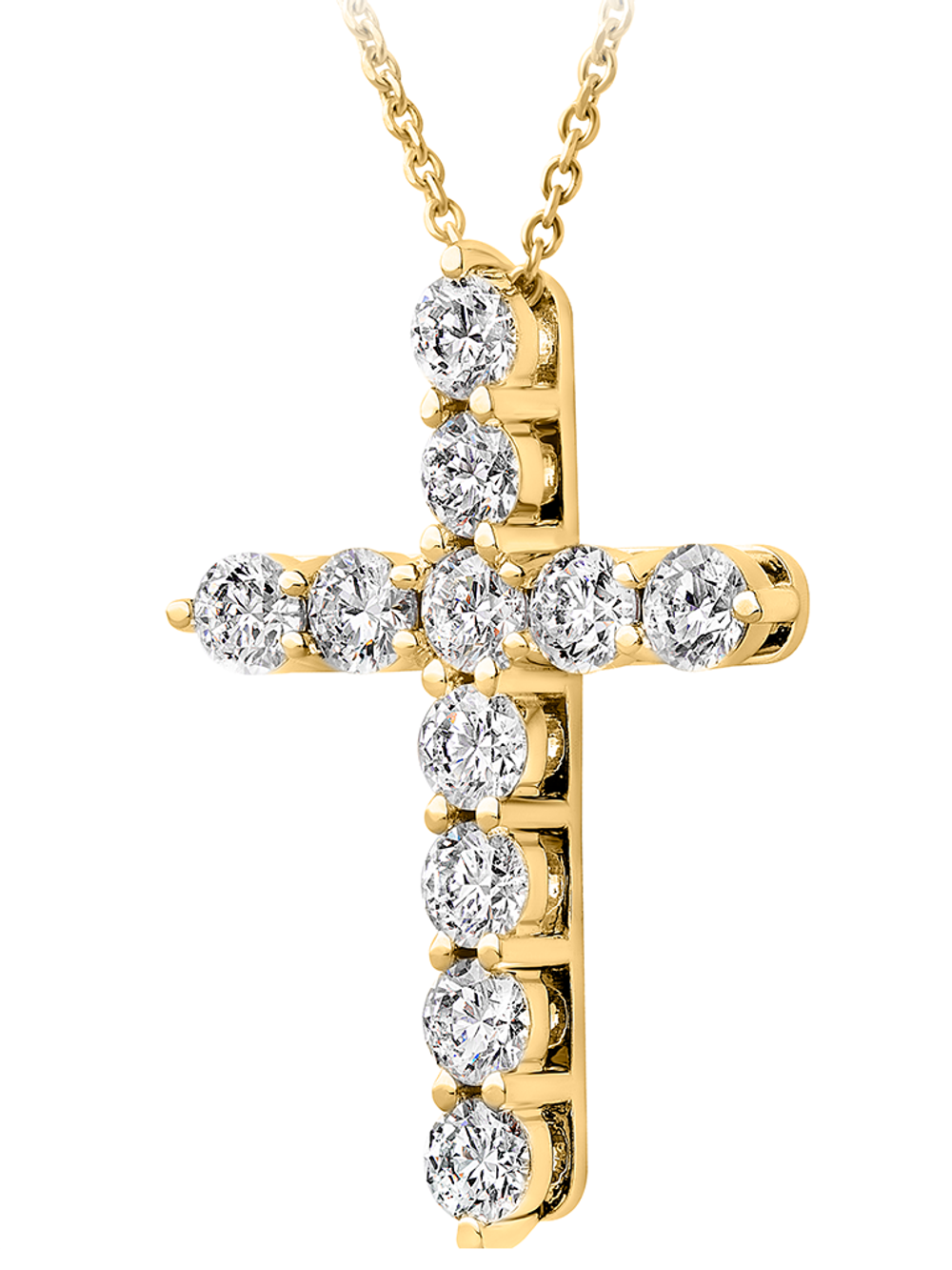 Колье-крест с бриллиантами массой 0.4ct