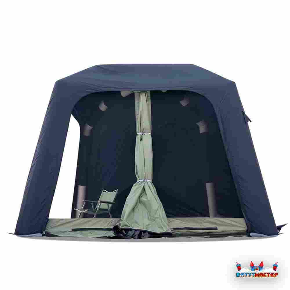 Пневмокаркасная палатка-шатёр «Снежный Очаг» 3×3×2,3 м — из ПВХ, морозостойкая