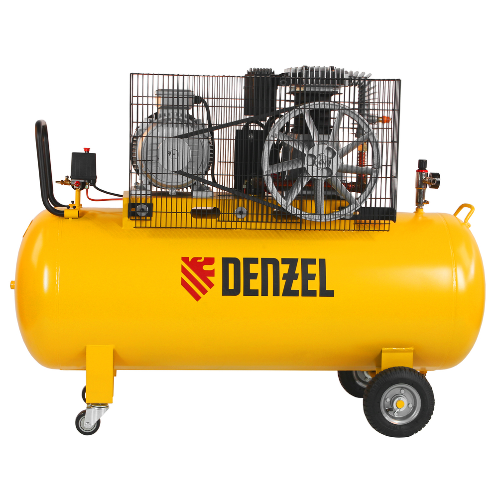 Компрессор поршневой ременной BCI5500-T/270. 5.5 кВт. 270 литров. 850 л/мин Denzel