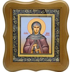 Марфа Дивеевская (Милюкова) преподобная. Икона на холсте. В киоте 10 х 12 см.