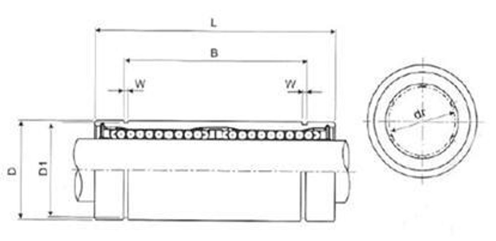 Подшипник линейный LM35UU (GLPH2100)