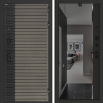 Входная дверь Бункер BN-15 - Зеркало панорама фацет с тонировкой Черный кварц