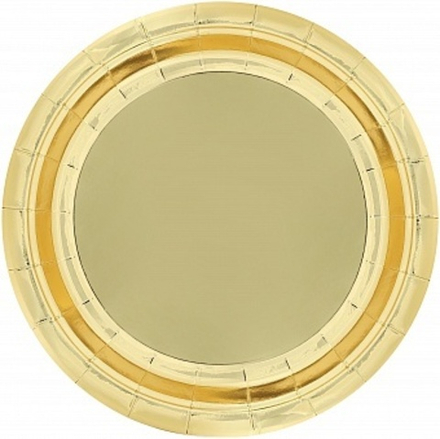 Тарелки (7''/18 см) Золото Металлик 6 шт.