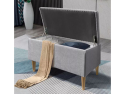 Банкетка А10 с ящиком серый №25