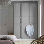 Шкаф - IKEA PAX/TYSSEDAL/ПАКС/ТИССЕДАЛЬ ИКЕА, 60х150х236,4 см, белый/темно-серый