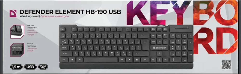 Клавиатура USB Defender Element HB-190