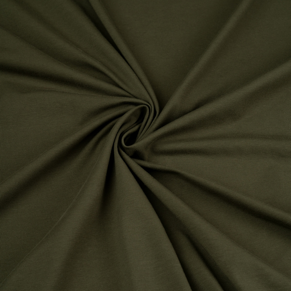 Кулирная гладь, 92% хлопок, 8% ПУ(эластан), 230 гр/м2, хаки (0635)