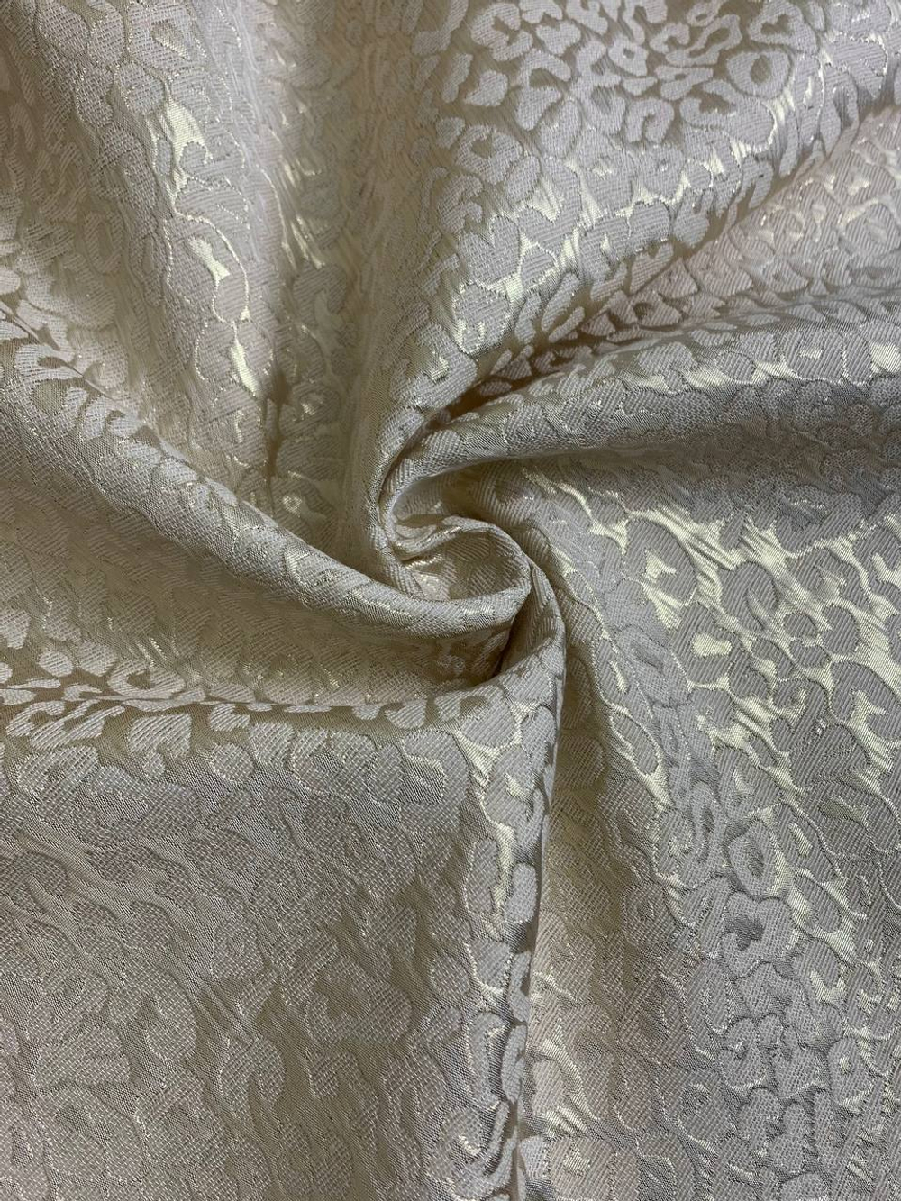 Костюмная жаккард, крем люрекс золото FC#104