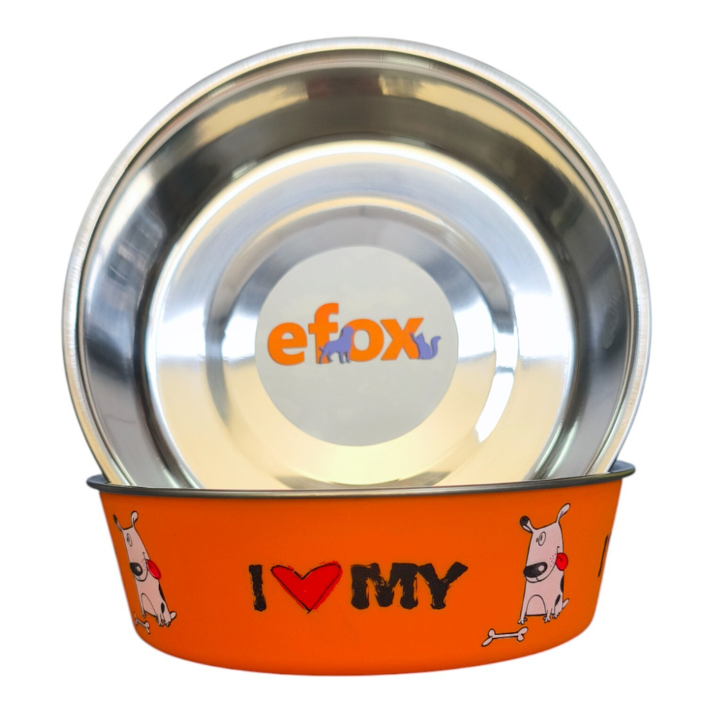 Миска "efox" для питомцев из нержавеющей стали, форма чаша