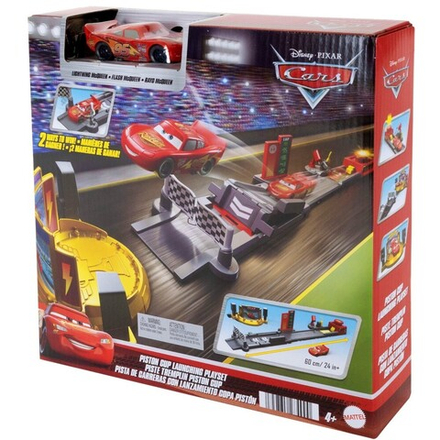 Тачки - гоночный трек JUMPING FOR GOLDEN PISTON + машина Молния МакКуин JDJ02