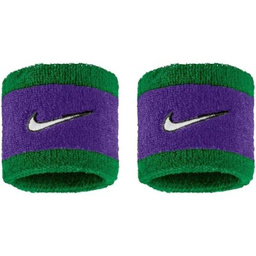 Напульсник теннисный Nike Swoosh 2P - clover/fierce purple/white