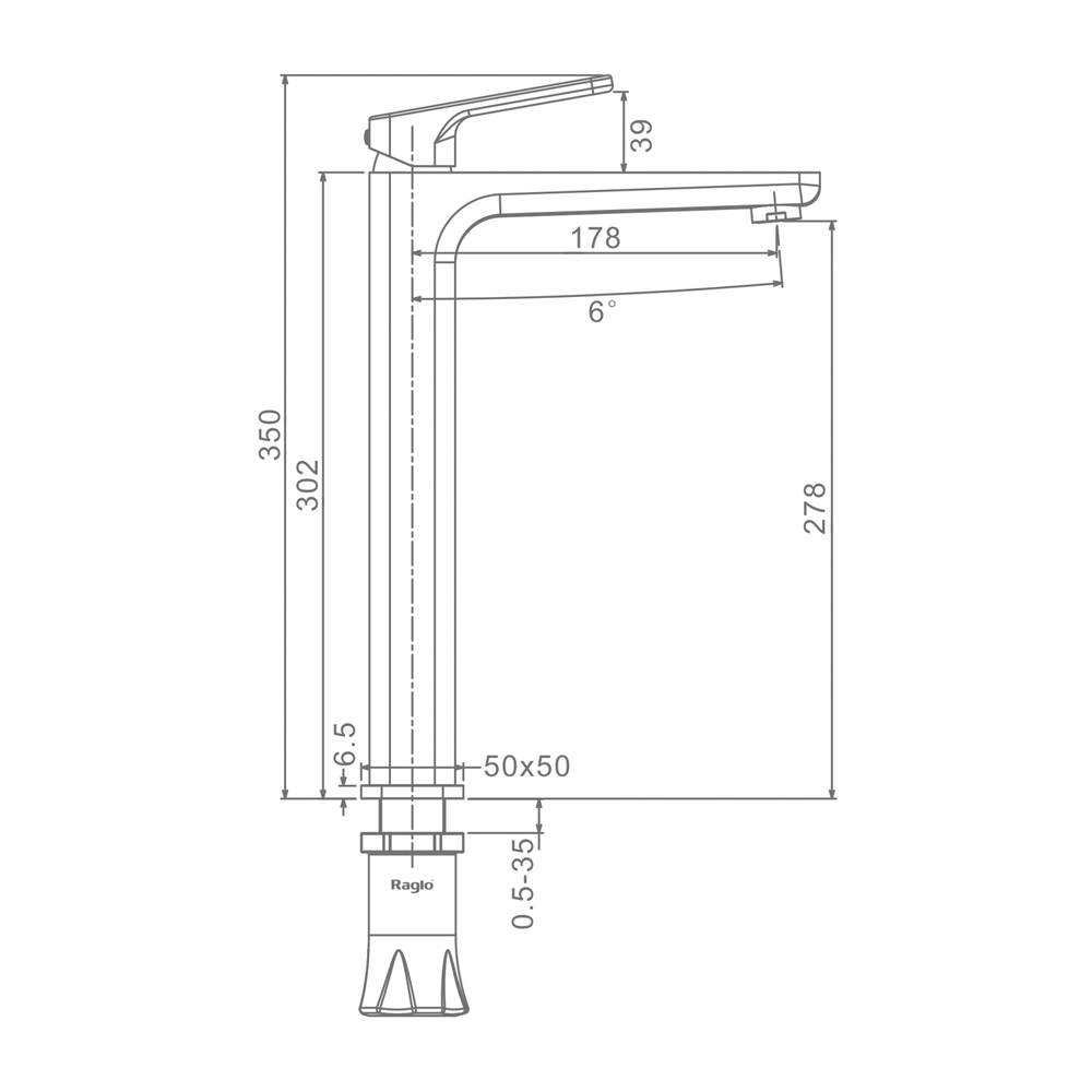 Смеситель для раковины Raglo R51.15, хром
