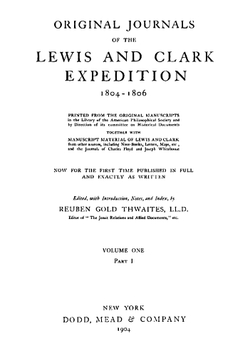 Original journals of the Lewis and Clark Expedition, 1804-1806. Volume 1. Part 1 | Meriwether Lewis