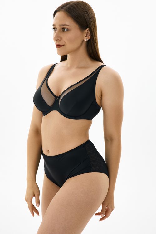 Бюстгальтер Zebra бралетт мягкая чаша на каркасах (черный)