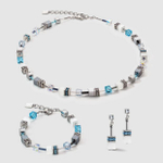 Колье Coeur de Lion Aqua Monochrome 4012/10-2000 цвет голубой, белый, серебряный