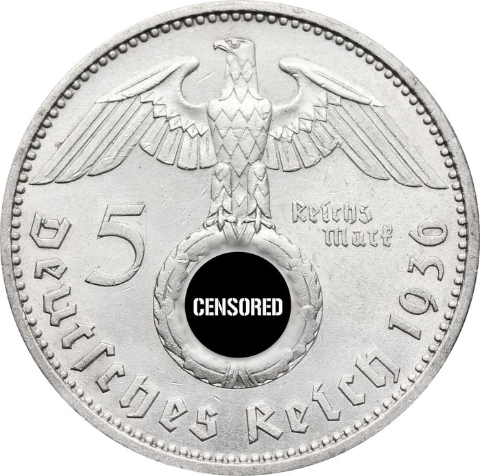 5 рейхсмарок 1936 Германия (Третий рейх) "A" AU-UNC