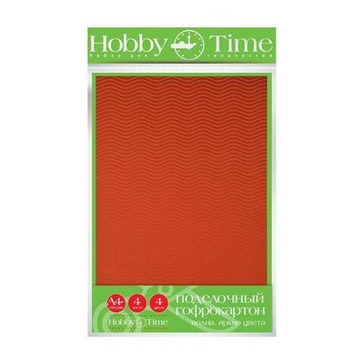 Гофрокартон А4, 4л., 4цв., "Волна. Яркие Цвета" (Bruno Visconti) (Альт)