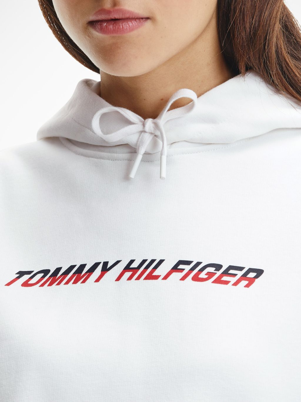 Женская Кофта теннисная Tommy Hilfiger Regular Graphic Hood - белый