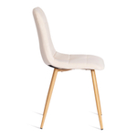 Стул CHILLY (mod. 7094-1) вельвет/металл, 44,5х52,5х86 см, beige (бежевый) HLR2 / натуральный