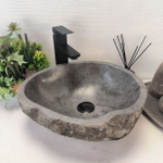 Раковина из речного камня RS63687 (42*37*16) 0122