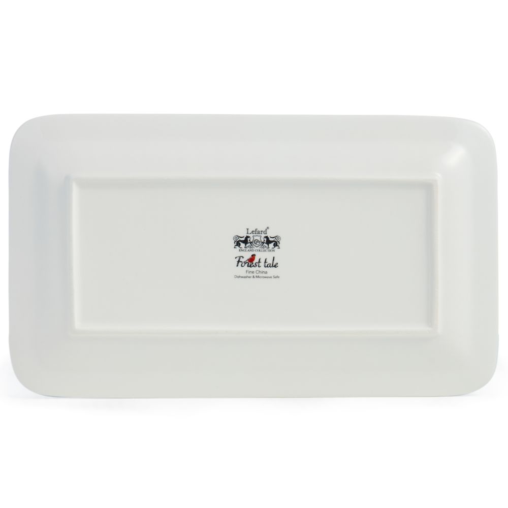 БЛЮДО LEFARD "ЛЕСНАЯ СКАЗКА" 25,5 СМ ПРЯМОУГ. СНЕГИРИ (КОР=24ШТ.)