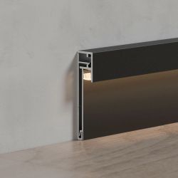 Профиль PLINTUS-H54B-2000 BLACK (Arlight, Алюминий) 046140