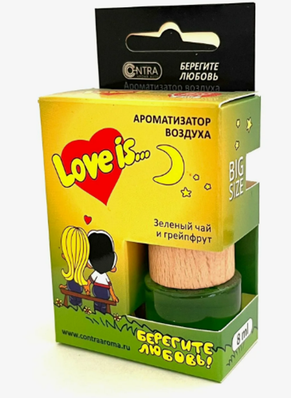 Ароматизатор бочонок Contra Love is - Зеленый чай и грейпфрут