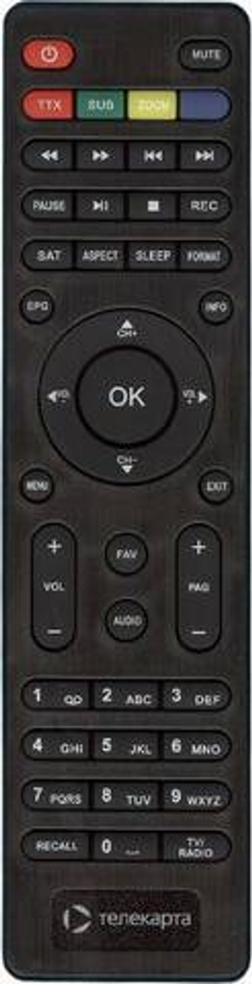 Пульт ТЕЛЕКАРТА EVO 09 HD для ресивера