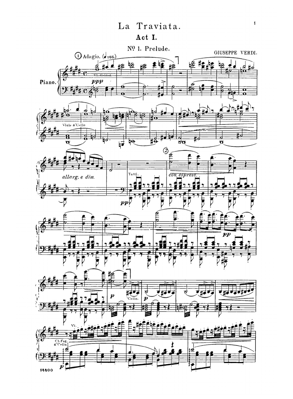 La traviata : opera in three acts | Giuseppe Verdi