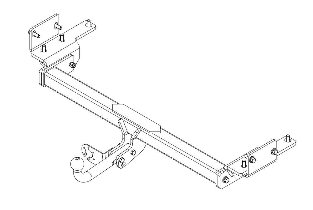 Фаркоп для Lexus RX (AL20) 2015-2022 Тип шара: A. Нагрузки: 2500/120 кг, LX 03
