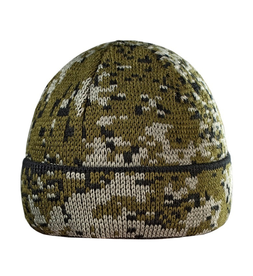 Шапка вязанная с отворотом Цифра