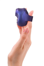 Синий клиторальный стимулятор на палец Kisscool (Цвет: синий)