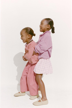 ZARA TIMELESS - БРЮКИ BAGGY, РОЗОВАТЫЙ