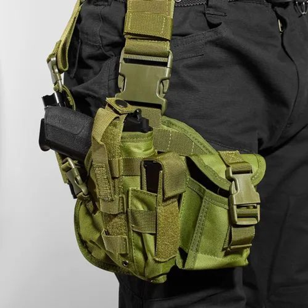 Кобура набедренная на платформе Molle олива