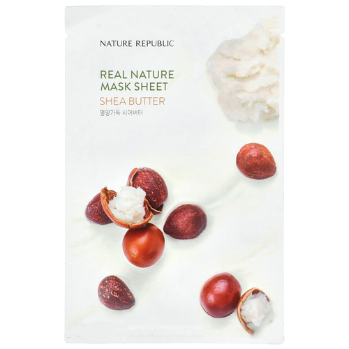 Nature Republic, Real Nature Beauty Mask Sheet, масло ши, 1 шт., 23 мл (0,77 жидк. унц.)