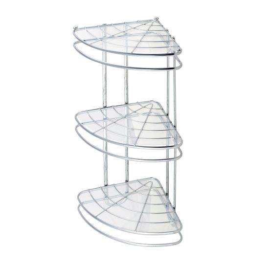 Полка для ванной 3-ярусная угловая Besser BS 0439E (23х17,5х58,5 см) из хромированной стали