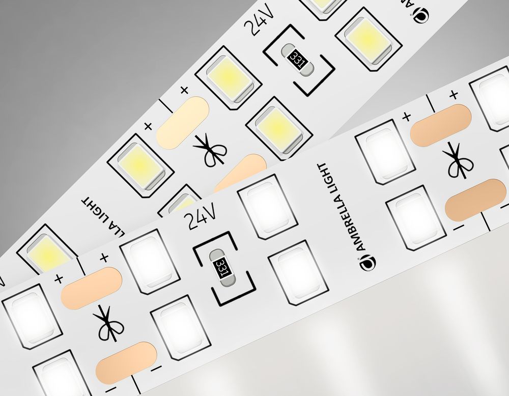 Ambrella Светодиодная лента двухрядная Ambrella Light GS3602 2835 204Led /20W m/ 24V IP20 4500K 5m LED Strip 24V GS3602