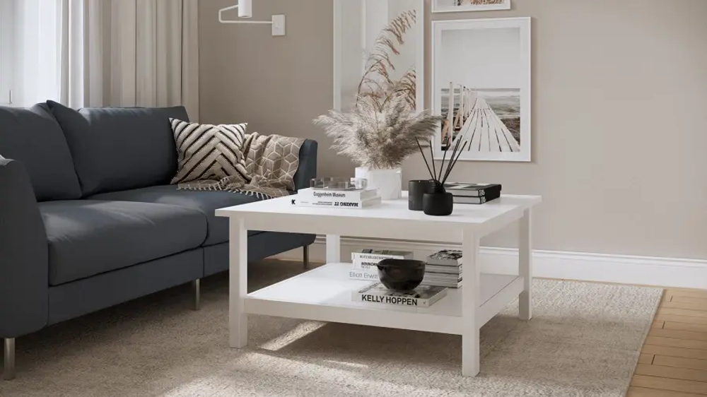 Стол журнальный  - аналог ИКЕА HEMNES / ХЕМНЭС/ ХЕМНЕС / КЫМОР / IKEA , 90x90 см, белый