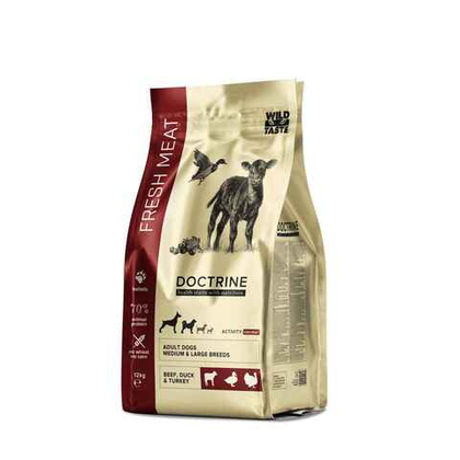 DOCTRINE (Доктрин) FRESH MEAT Сухой корм для взрослых собак средних и крупных пород с индейкой, говядиной и уткой (свежее мясо)