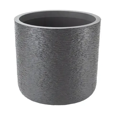 Кашпо СЛАНЕЦ D380мм 24л с вставкой Графитовый