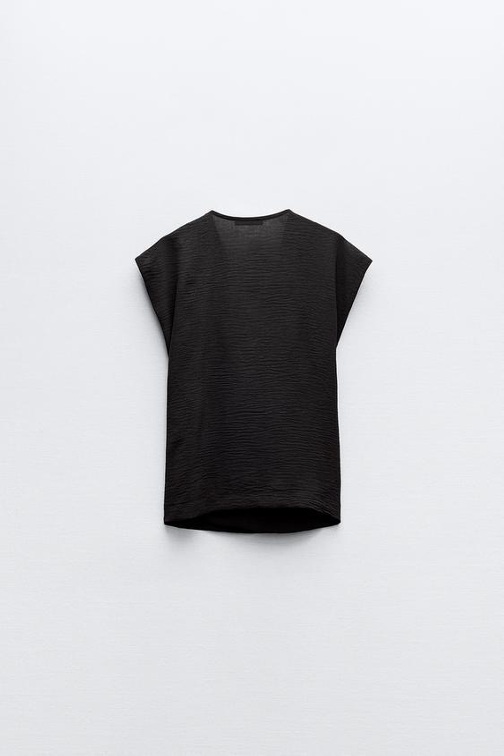 ZARA ТОП СТРУЯЩЕГОСЯ КРОЯ, ЧЕРНЫЙ