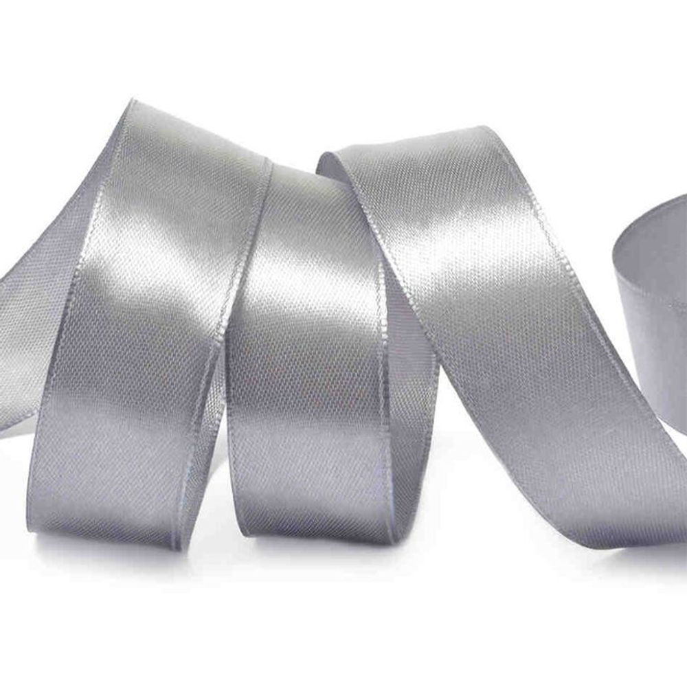 Лента атласная 25 мм (23 метра, цвет №59 Серебряный)