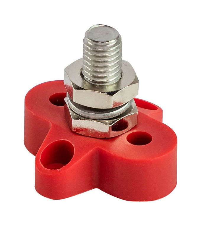 Клемма-штифт одинарная, M10, красная