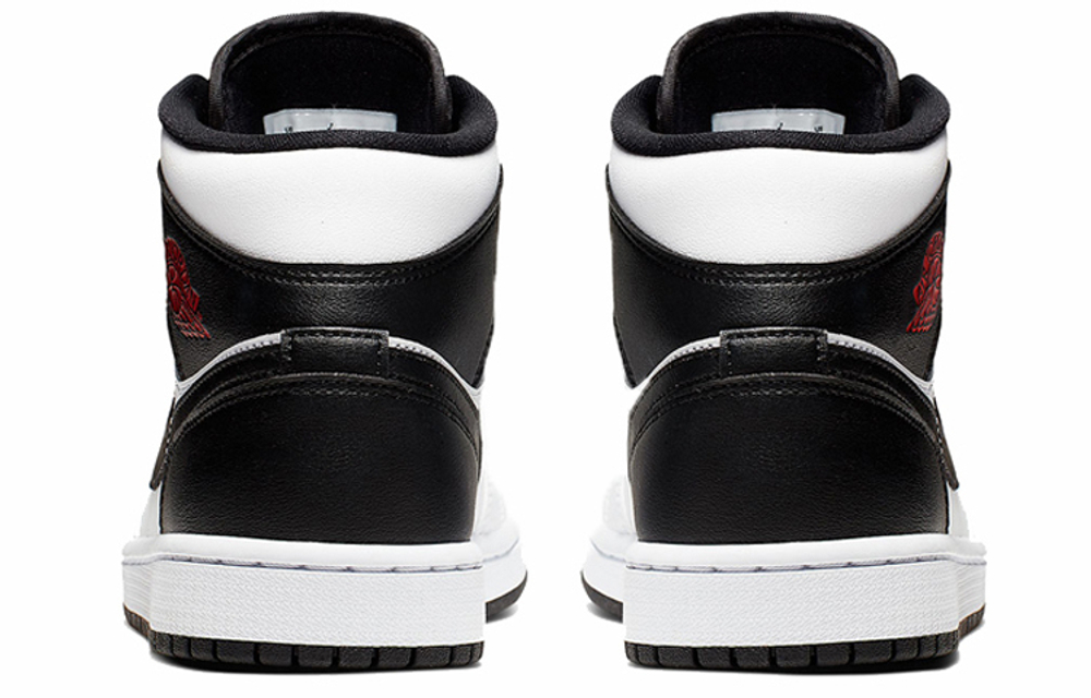 Кроссовки Jordan Air Jordan 1 Mid White Black Red (Женская размерная сетка)