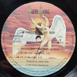 Винтажная виниловая пластинка LP Led Zeppelin In Through The Out Door (Japan 1979) (No Obi) C Sleeve Variant