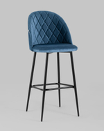 Стул барный Марсель велюр пыльно-синий