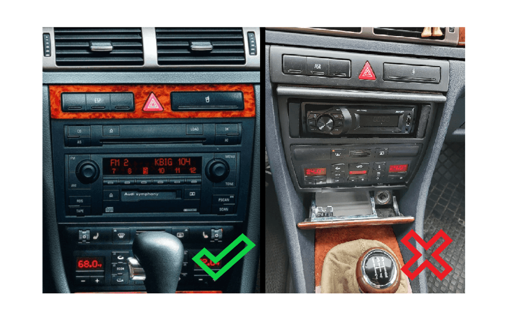 Комплект рамки с разъёмами 9" Audi A6 1997-2004 (C5, С6) - Car-Smart 102