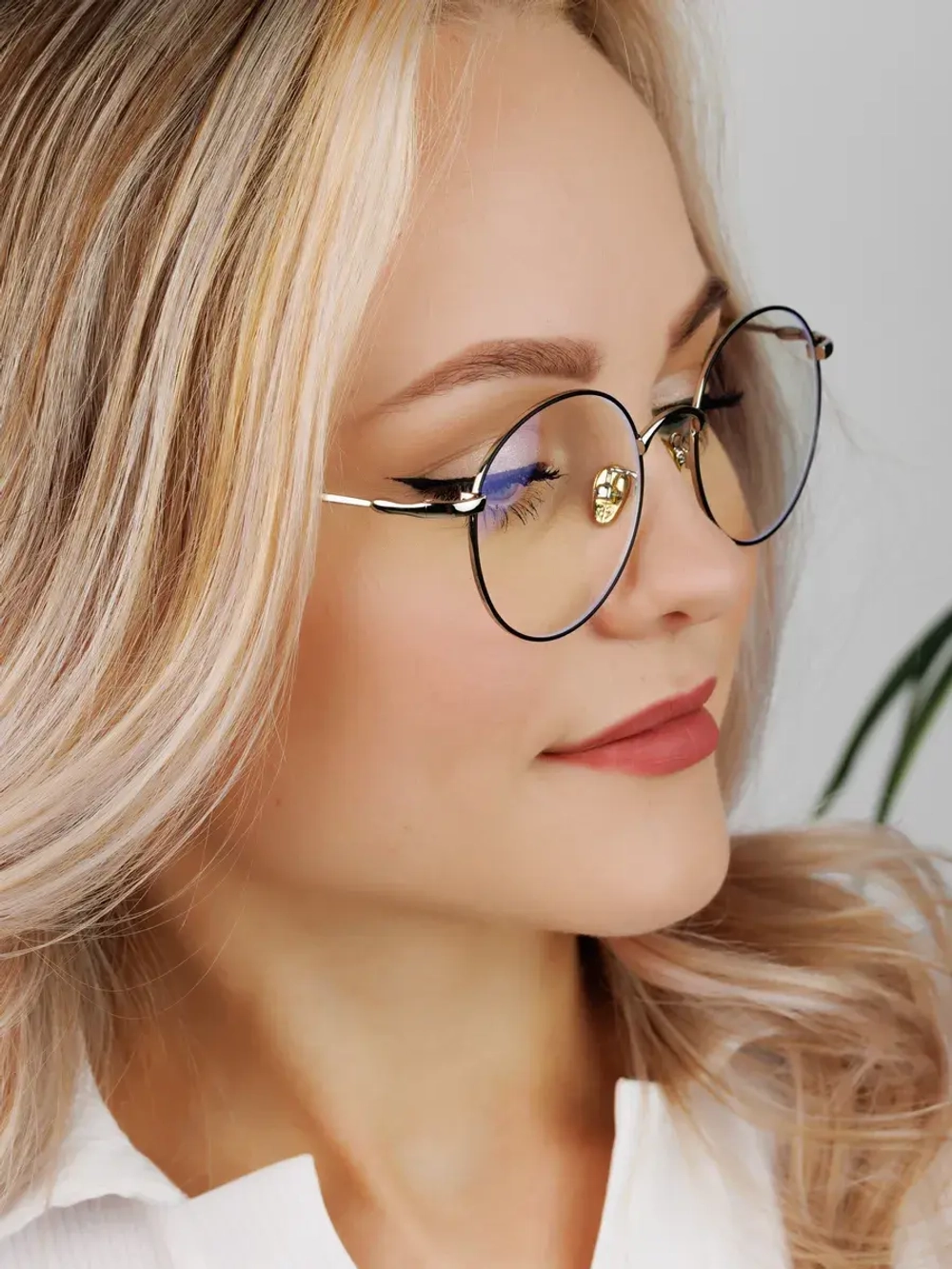 Очки для компьютера имиджевые защитные прозрачные нулевки