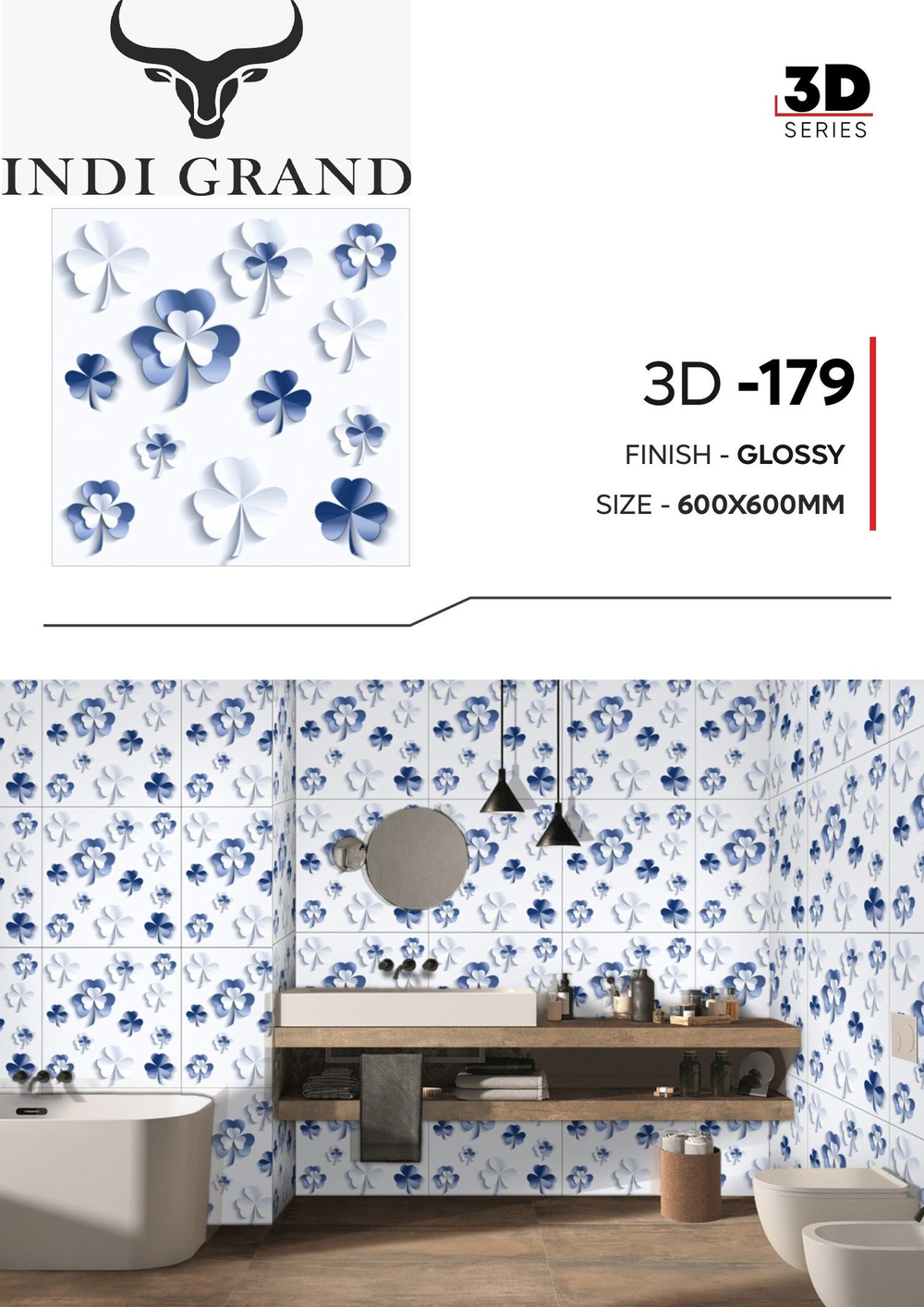 Керамогранит 3D 60х60 glossy - 179